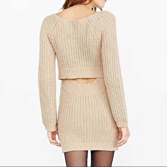 surplice sweater dress
